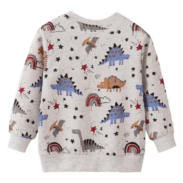The Find Peaks Children's Clothing The Find Peaks Cartoon Dino Sweatshirt The Find Peaks Cartoon Dino Sweatshirt