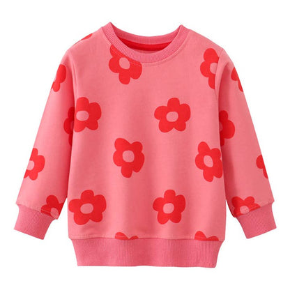 The Find Peaks Children's Clothing The Find Peaks Cartoon Flower Power Sweatshirt The Find Peaks Cartoon Flower Power Sweatshirt