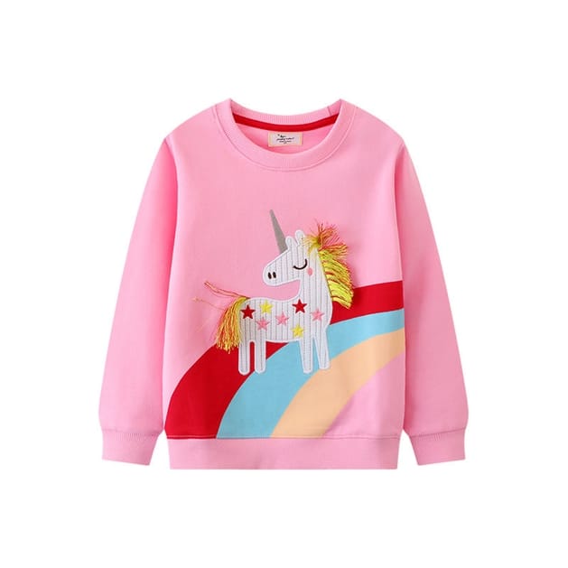 The Find Peaks Children's Clothing The Find Peaks Cartoon Unicorn Sweatshirt The Find Peaks Cartoon Unicorn Sweatshirt