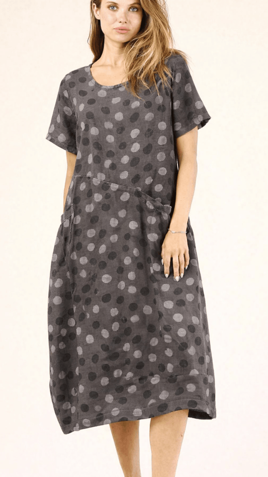 Fenini Dresses Fenini Short Sleeve Bubble Dress - Multiple Colors 22720478 Fenini Short Sleeve Bubble Dress - Multiple Colors