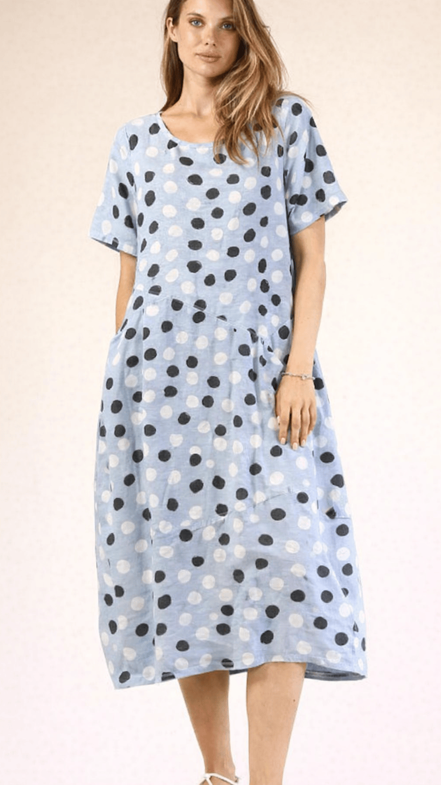 Fenini Dresses Fenini Short Sleeve Bubble Dress - Multiple Colors 20248030 Fenini Short Sleeve Bubble Dress - Multiple Colors