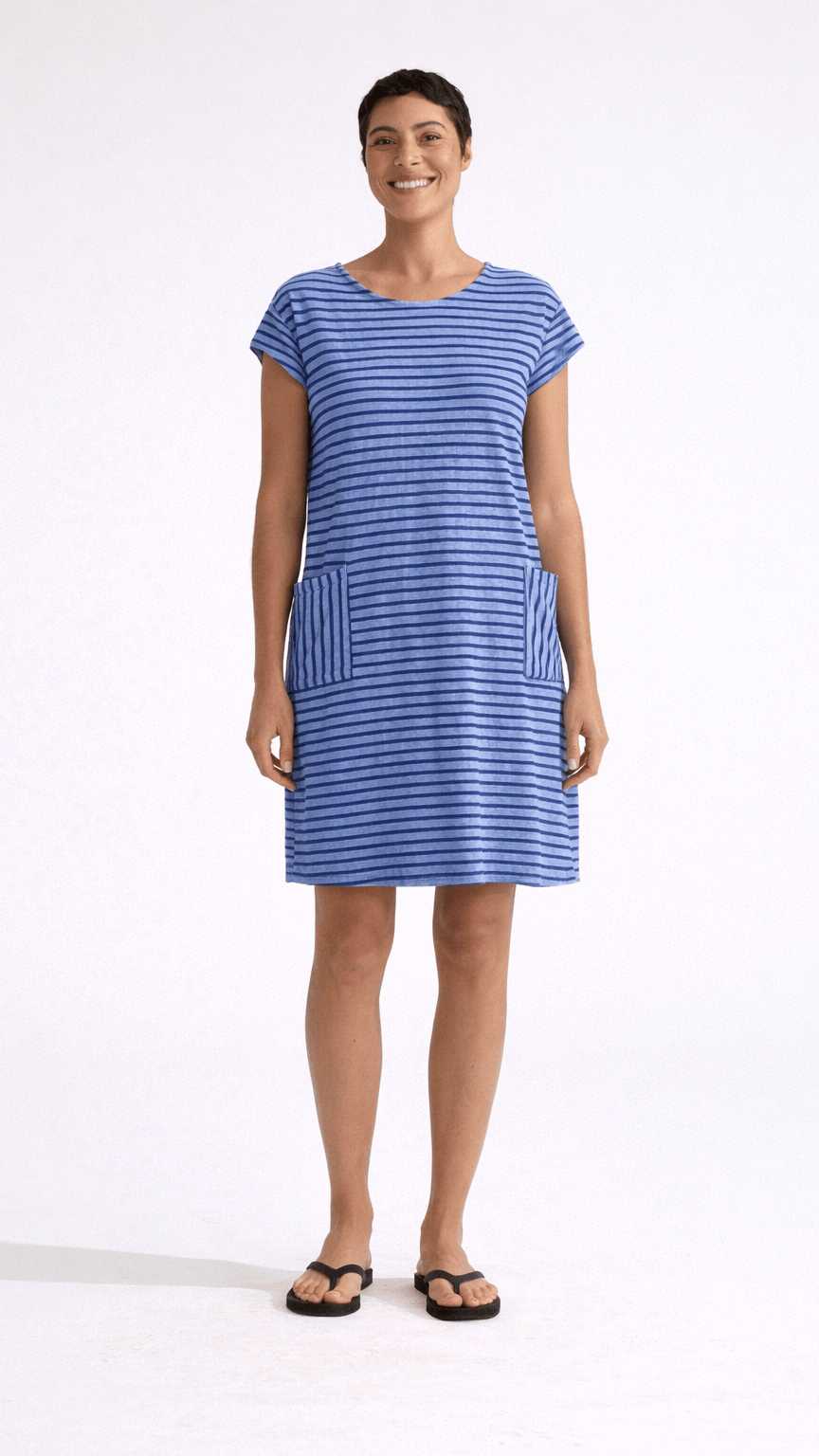Cut Loose Dresses Cut Loose Navy Stripe T-Shirt Dress - Multiple Colors 85144542 Cut Loose Navy Stripe T-Shirt Dress - Multiple Colors