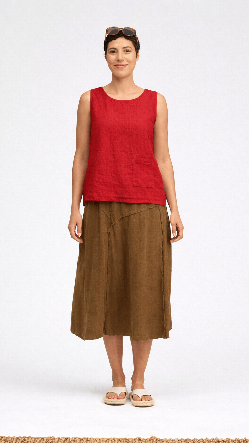 Cut Loose Tanks Cut Loose Cotton/Linen Pocket Shell Top - Multiple Colors 12724702 Cut Loose Cotton/Linen Pocket Shell Top - Multiple Colors