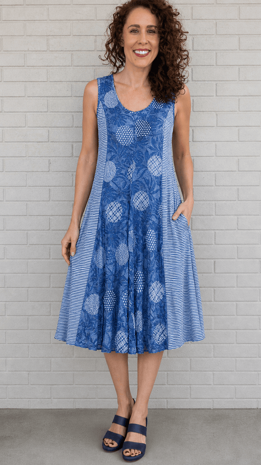 Shana Apparel Dresses Shana Apparel Crinkle Mixed Media Tank Dress - Multiple Colors 18578910 Shana Apparel Crinkle Mixed Media Tank Dress - Multiple Colors