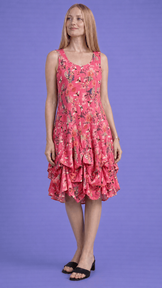 Shana Apparel Dresses Shana Apparel Cotton Slub Swing Dress - Multiple Prints 13814494 Shana Apparel Cotton Slub Swing Dress - Multiple Prints