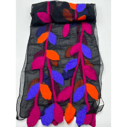 Nurbu Inc. Scarves Chiffon Leaf Merino Wool Scarf - Multiple Colors Chiffon Leaf Merino Wool Scarf - Multiple Colors