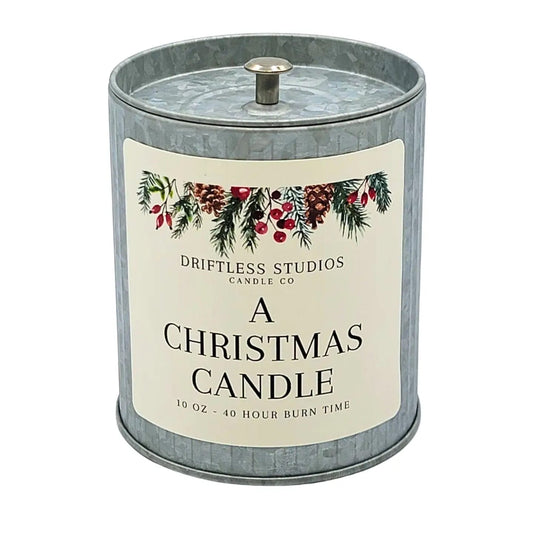 Driftless Studios Candles Christmas Tin Soy Candle Christmas Tin Soy Candle