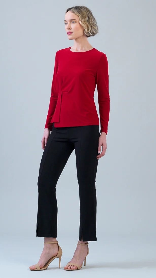 Clara Sunwoo Tops Clara Sunwoo Knit Top with Stitch Overlay Detail Clara Sunwoo Knit Top with Stitch Overlay Detail