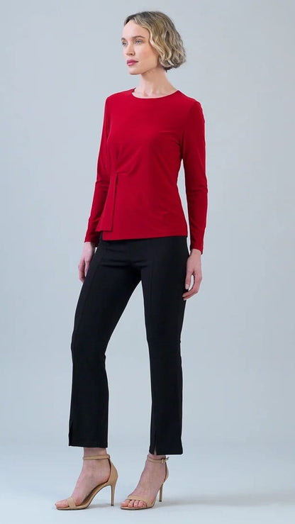 Clara Sunwoo Tops Clara Sunwoo Knit Top with Stitch Overlay Detail Clara Sunwoo Knit Top with Stitch Overlay Detail