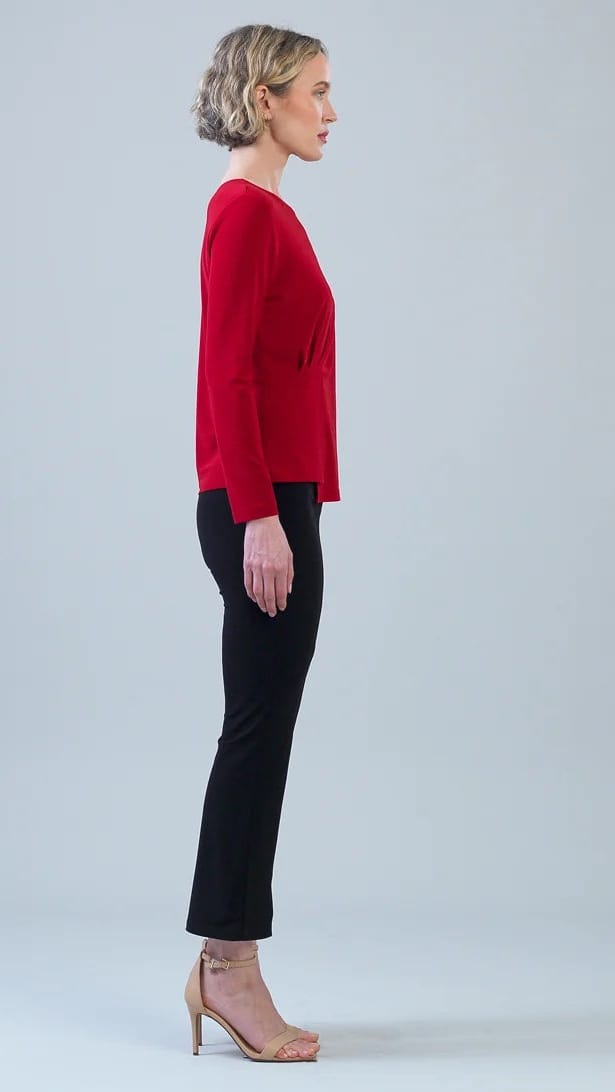Clara Sunwoo Tops Clara Sunwoo Knit Top with Stitch Overlay Detail Clara Sunwoo Knit Top with Stitch Overlay Detail