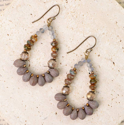 Anne Vaughan Designs Jewelry Earrings Anne Vaughan Copper Tides Czech Glass Crystal Statement Earrings Anne Vaughan Copper Tides Czech Glass Crystal Statement Earrings