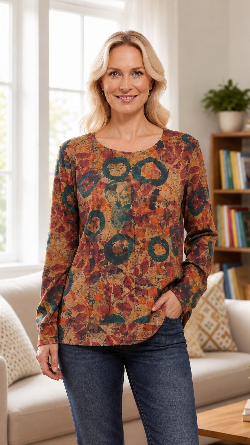 Creation by Lady Liberty Tunics Coverstitch Long Sleeve Tunic Coverstitch Long Sleeve Tunic