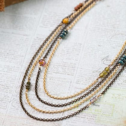 Anne Vaughan Designs Jewelry Necklaces Anne Vaughan Crisp Autumn Multi Strand Necklace 25148382 Anne Vaughan Crisp Autumn Multi Strand Necklace