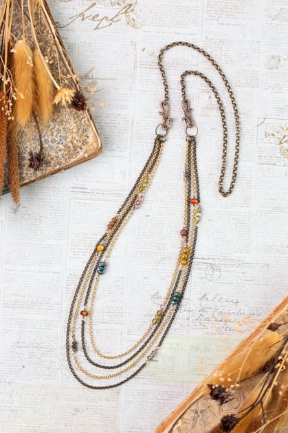 Anne Vaughan Designs Jewelry Necklaces Anne Vaughan Crisp Autumn Multi Strand Necklace 25148382 Anne Vaughan Crisp Autumn Multi Strand Necklace