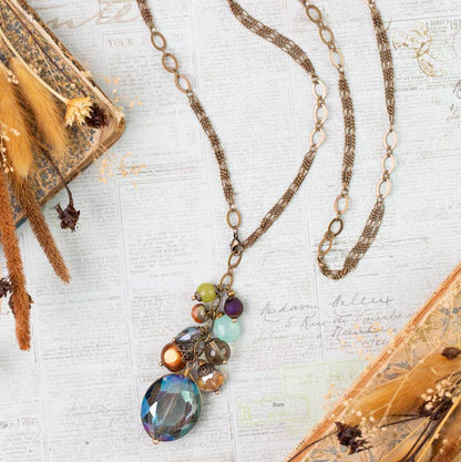 Anne Vaughan Designs Jewelry Necklaces Anne Vaughan Crisp Autumn Cluster Necklace 73735390 Anne Vaughan Crisp Autumn Cluster Necklace