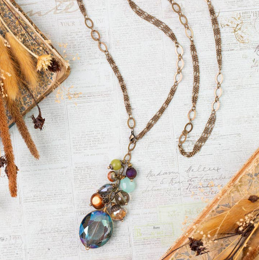 Anne Vaughan Designs Jewelry Necklaces Anne Vaughan Crisp Autumn Cluster Necklace 73735390 Anne Vaughan Crisp Autumn Cluster Necklace