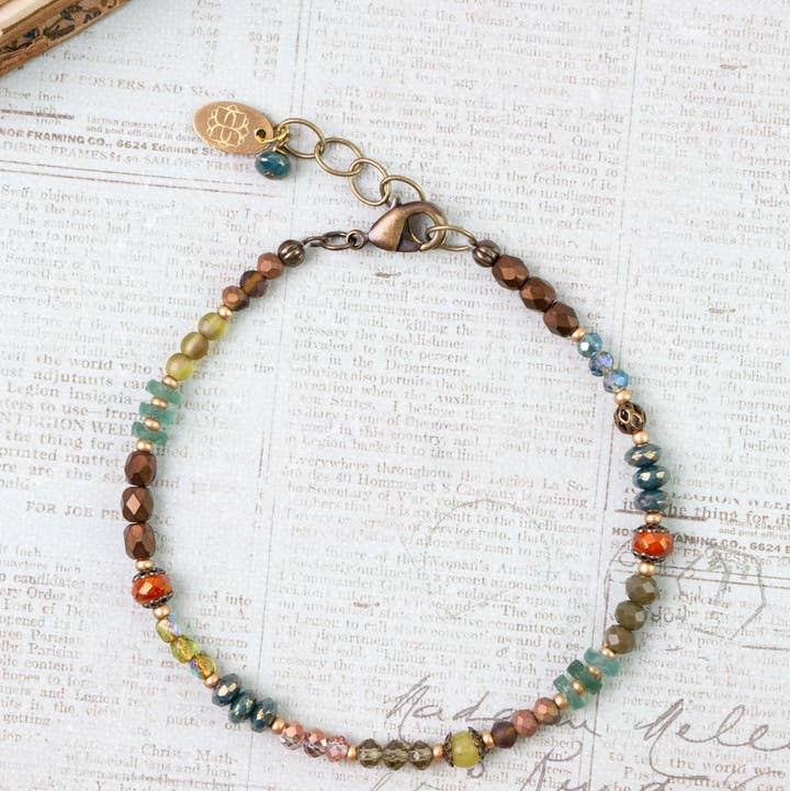 Anne Vaughan Designs Jewelry Bracelets Anne Vaughan Crisp Autumn Mixed Collage Bracelet 69688030 Anne Vaughan Crisp Autumn Mixed Collage Bracelet