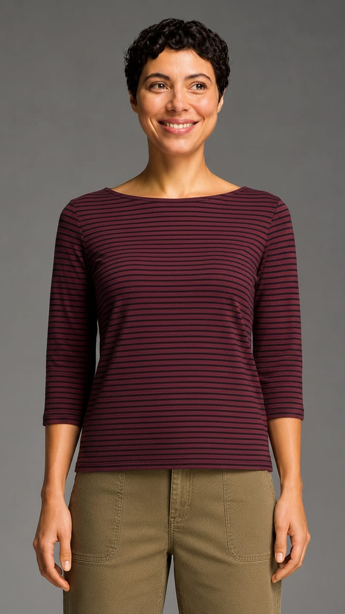Cut Loose Tees Cut Loose Black Stripe Doublecloth Boatneck Tee- Multiple Colors Cut Loose Black Stripe Doublecloth Boatneck Tee- Multiple Colors