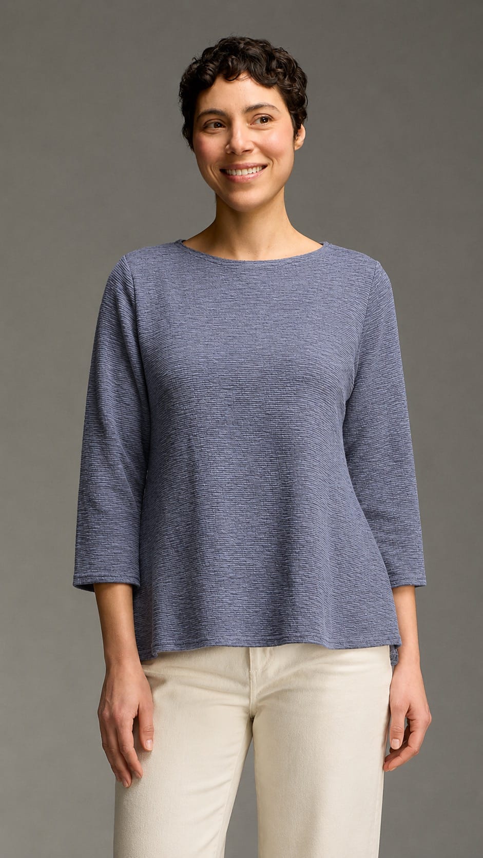 Cut Loose Tops Cut Loose Crimped A-Line Boatneck Top - Multiple Colors Cut Loose Crimped A-Line Boatneck Top - Multiple Colors