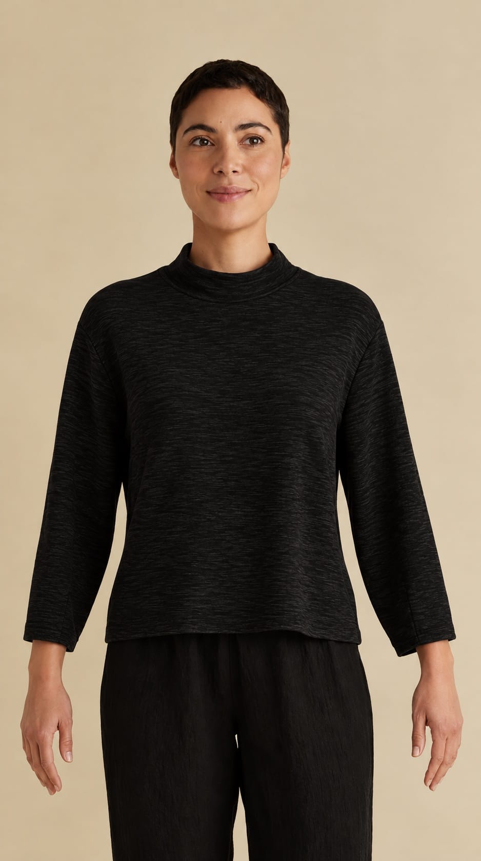 Cut Loose Tops Cut Loose Crimped Mock Neck Top - Multiple Colors 12626910 Cut Loose Crimped Mock Neck Top - Multiple Colors