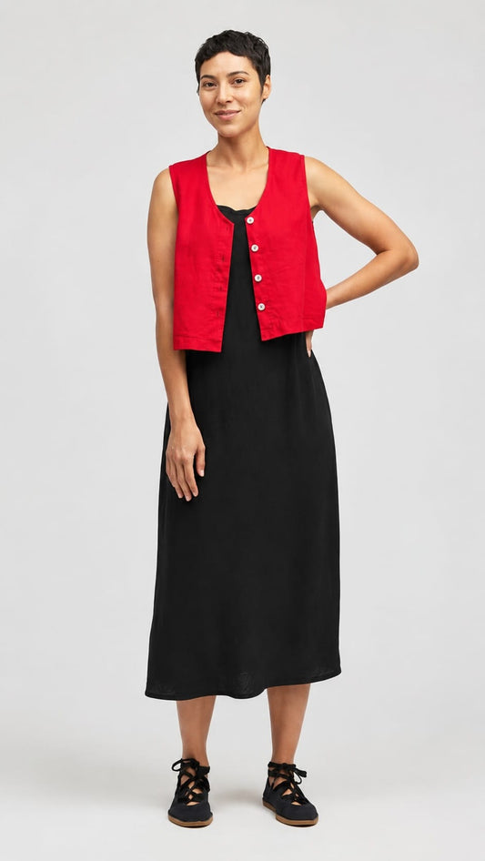 Cut Loose Vests Cut Loose Linen Cropped Vest - Multiple Colors 92335070 Cut Loose Linen Cropped Vest - Multiple Colors