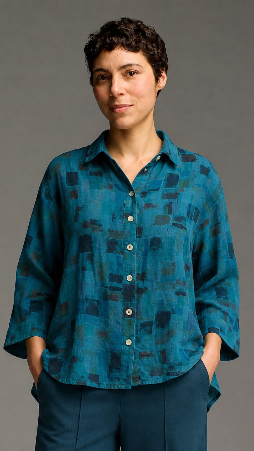 Cut Loose Sea Glass Crop Easy Shirt - Multiple Colors