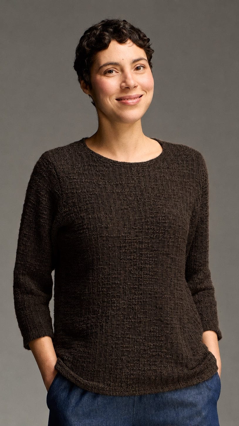 Cut Loose Tops Cut Loose Texture Sweater Knit 3/4 Sleeve Boatneck Top - Multiple Colors Cut Loose Texture Sweater Knit 3/4 Sleeve Boatneck Top - Multiple Colors