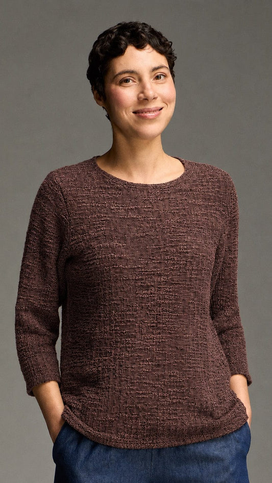 Cut Loose Tops Cut Loose Texture Sweater Knit 3/4 Sleeve Boatneck Top - Multiple Colors Cut Loose Texture Sweater Knit 3/4 Sleeve Boatneck Top - Multiple Colors