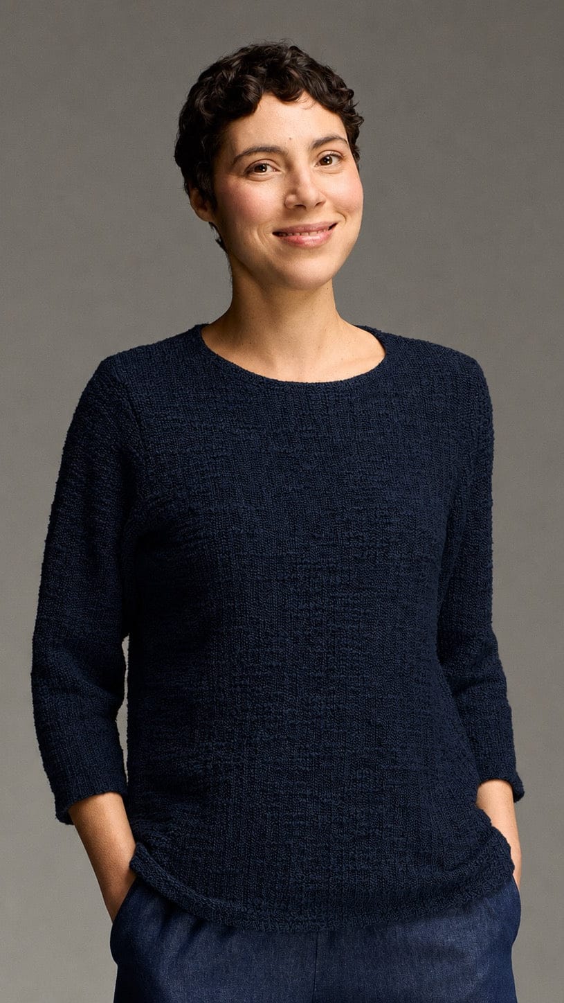 Cut Loose Tops Cut Loose Texture Sweater Knit 3/4 Sleeve Boatneck Top - Multiple Colors Cut Loose Texture Sweater Knit 3/4 Sleeve Boatneck Top - Multiple Colors