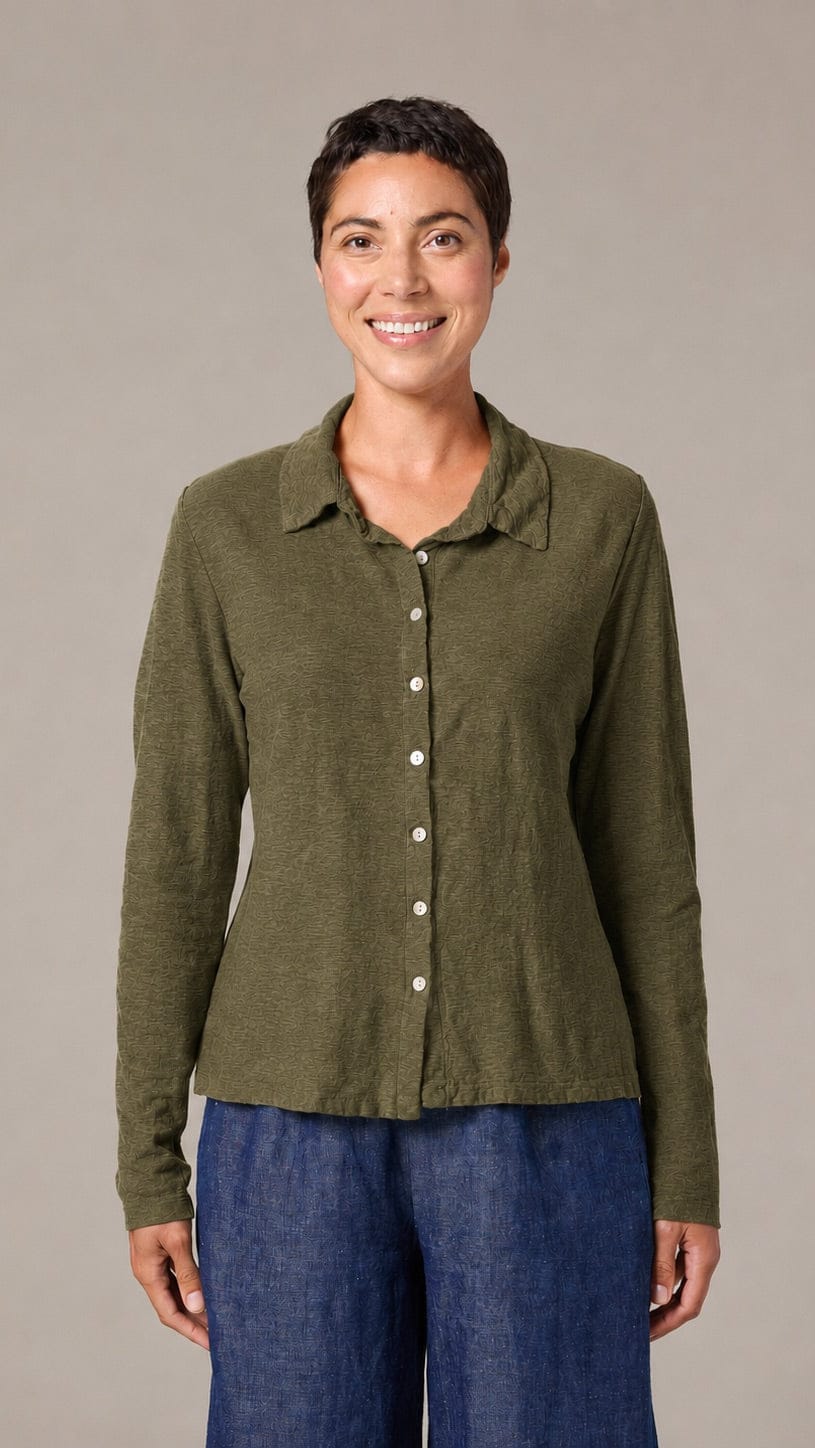 Cut Loose Tops Cut Loose Long Sleeve Fitted Shirt - Multiple Colors Cut Loose Long Sleeve Fitted Shirt - Multiple Colors