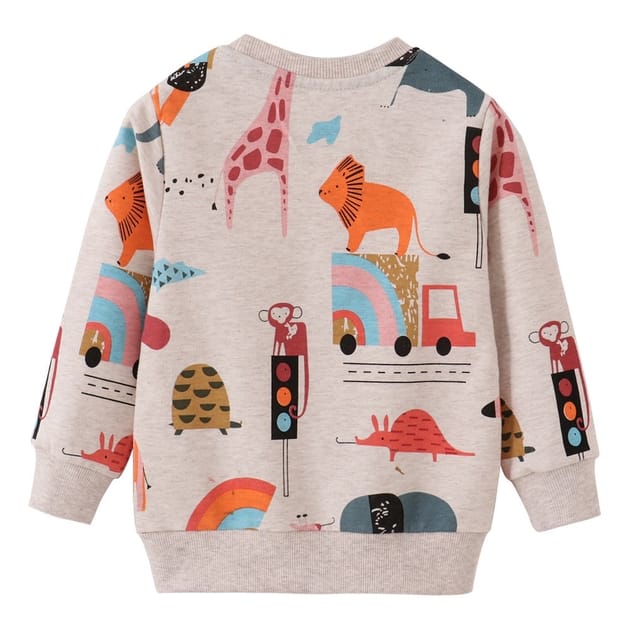 The Find Peaks Children's Clothing The Find Peaks Cute Cartoon Animal Sweatshirt The Find Peaks Cute Cartoon Animal Sweatshirt