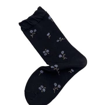 Funkyrel Limited Socks Cute Floral Ruffle Trim Socks - Multiple Colors 60958686 Cute Floral Ruffle Trim Socks - Multiple Colors