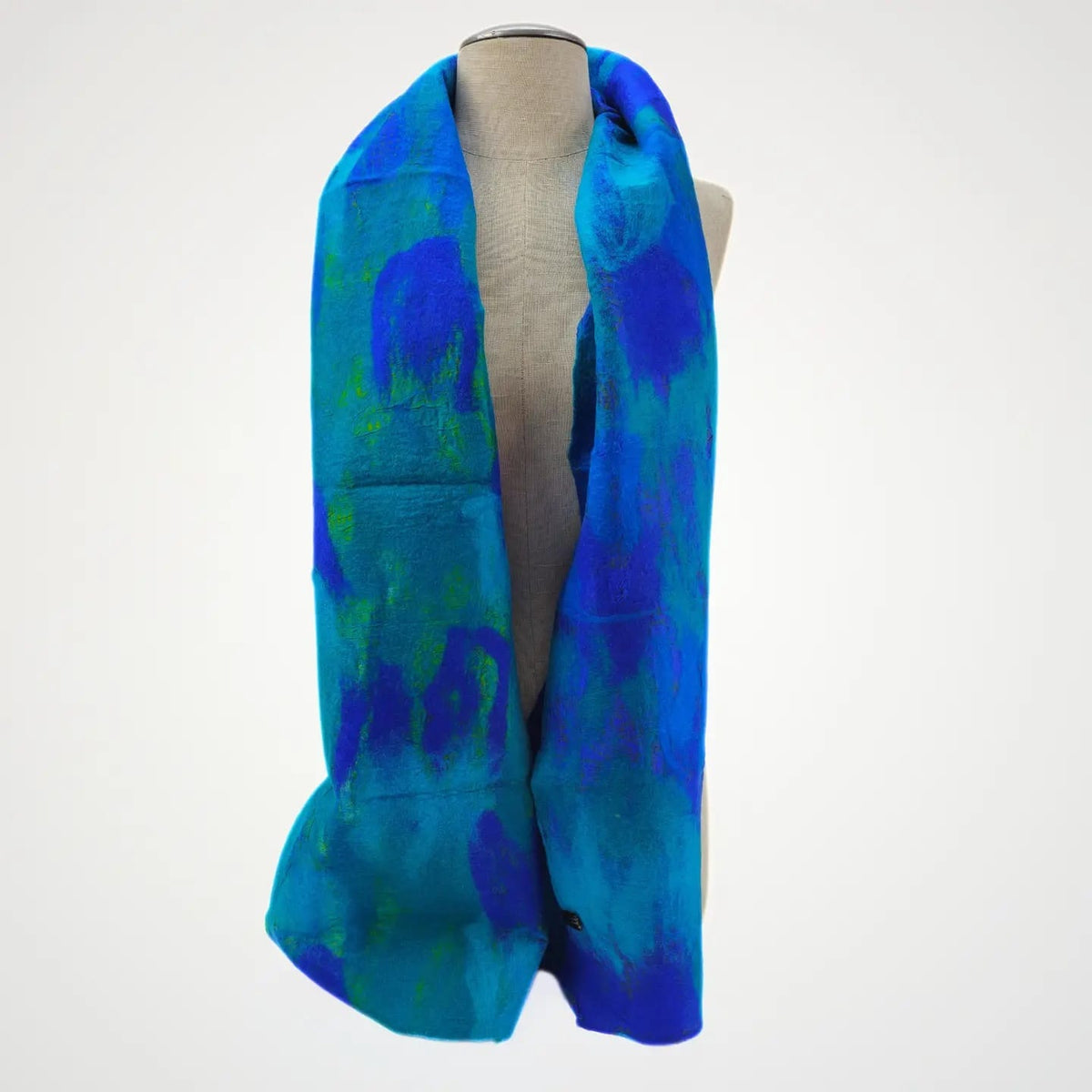 Feltiful Scarves Deep Sea Watercolor Felted Scarf Deep Sea Watercolor Felted Scarf