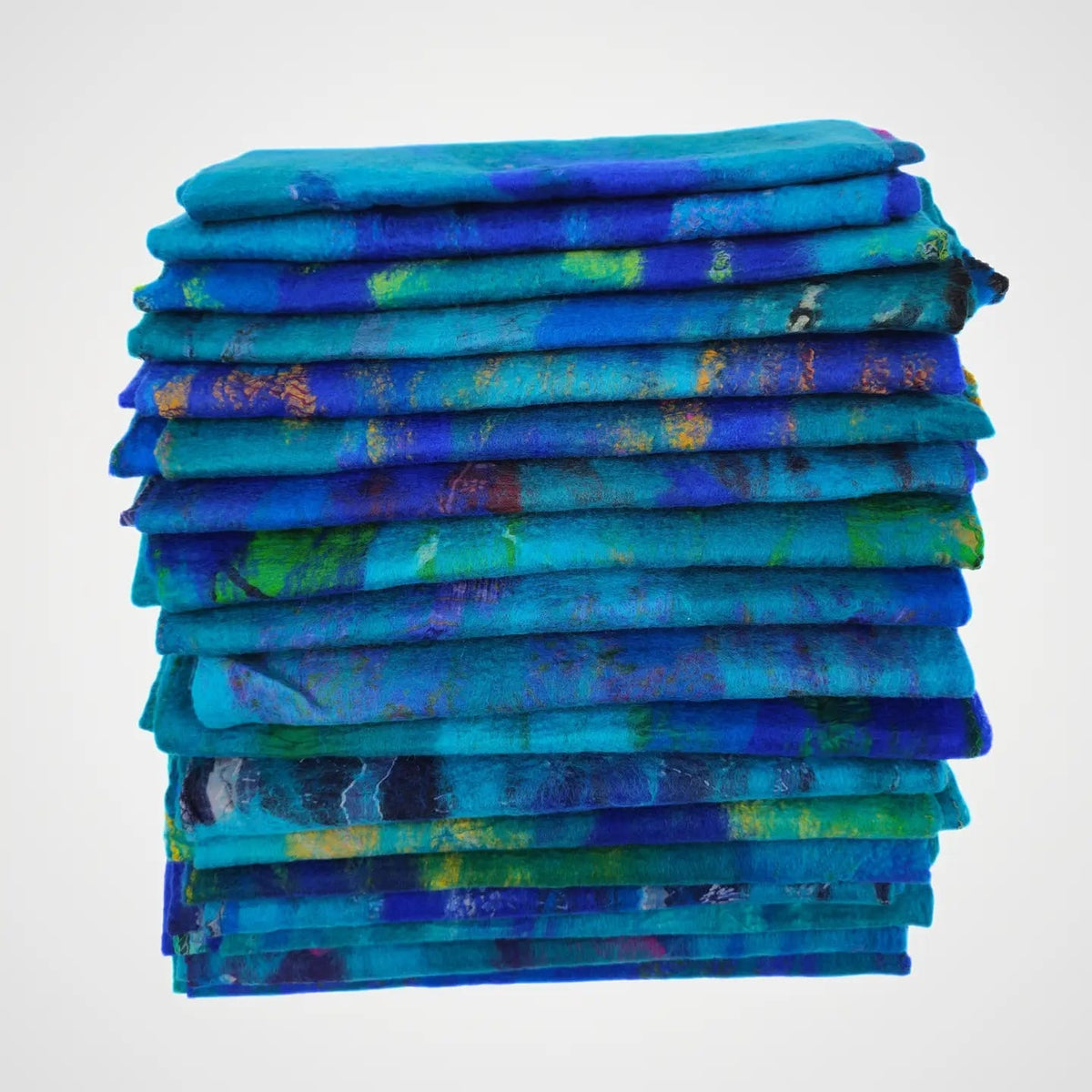 Feltiful Scarves Deep Sea Watercolor Felted Scarf Deep Sea Watercolor Felted Scarf