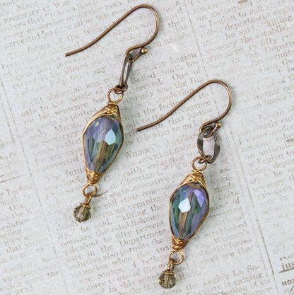 Anne Vaughan Designs Jewelry Earrings Anne Vaughan Delicate Crisp Autumn Crystal Herringbone Earrings Anne Vaughan Delicate Crisp Autumn Crystal Herringbone Earrings