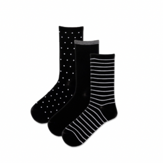 Hot Sox Dots and Stripes 3 Pack Socks