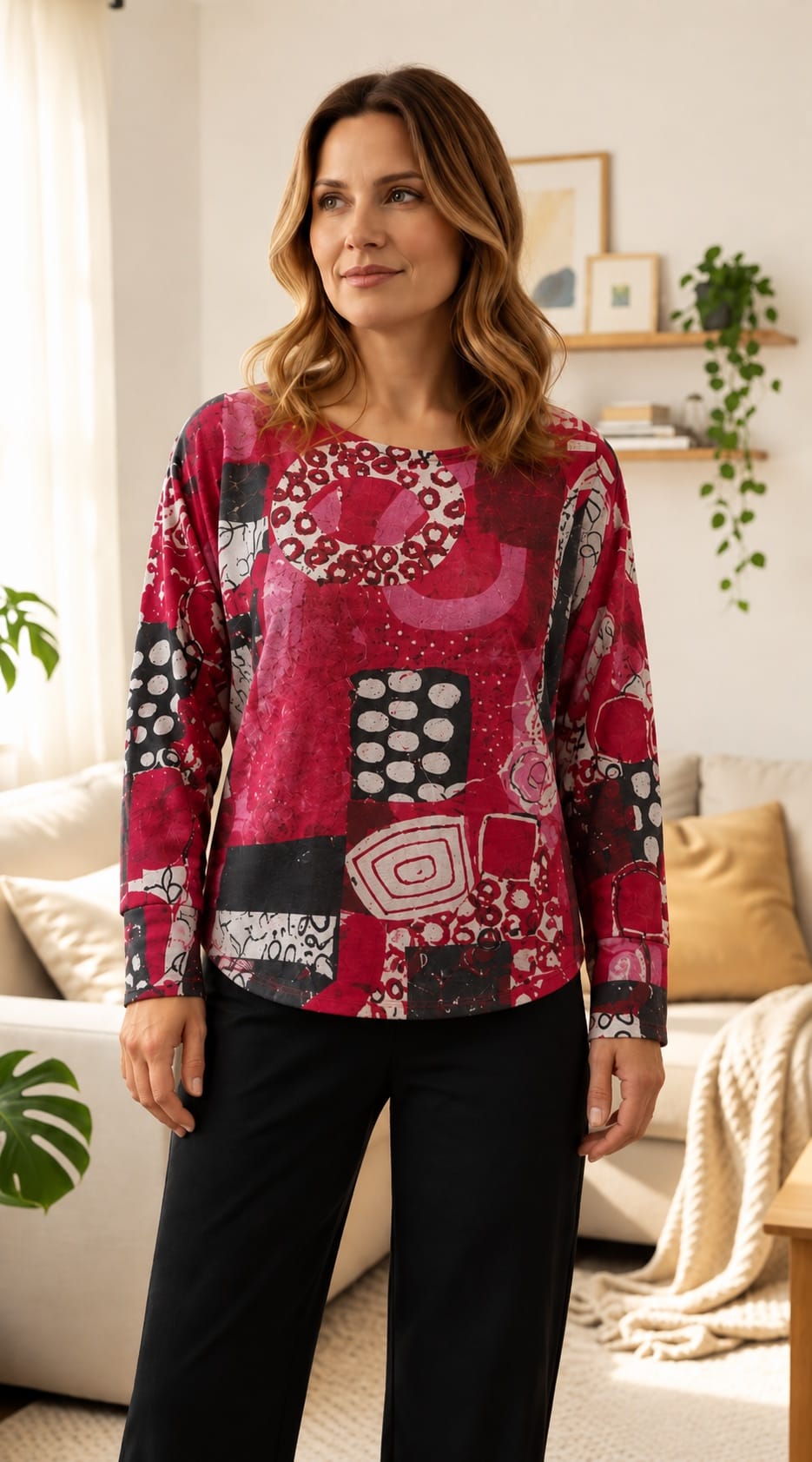 Creation by Lady Liberty Tunics Drop Shoulder Long Sleeve Tunic Drop Shoulder Long Sleeve Tunic