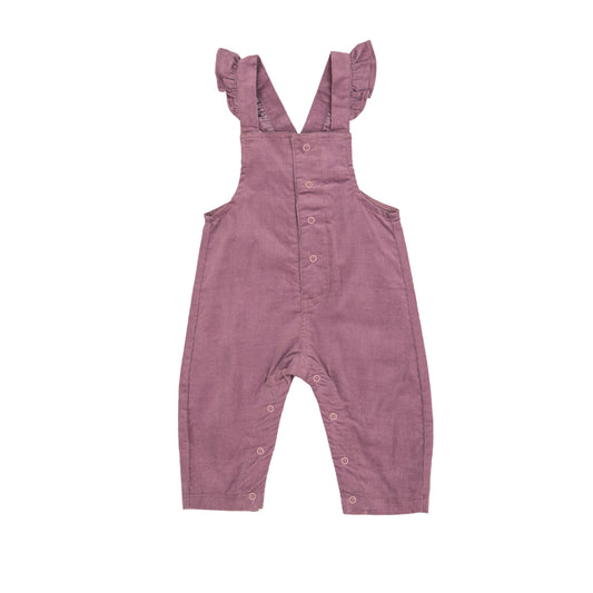 Angel Dear Corduroy Front Snap Ruffle Overall