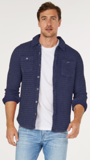 Mododoc Long Sleeve Waffle Button Up