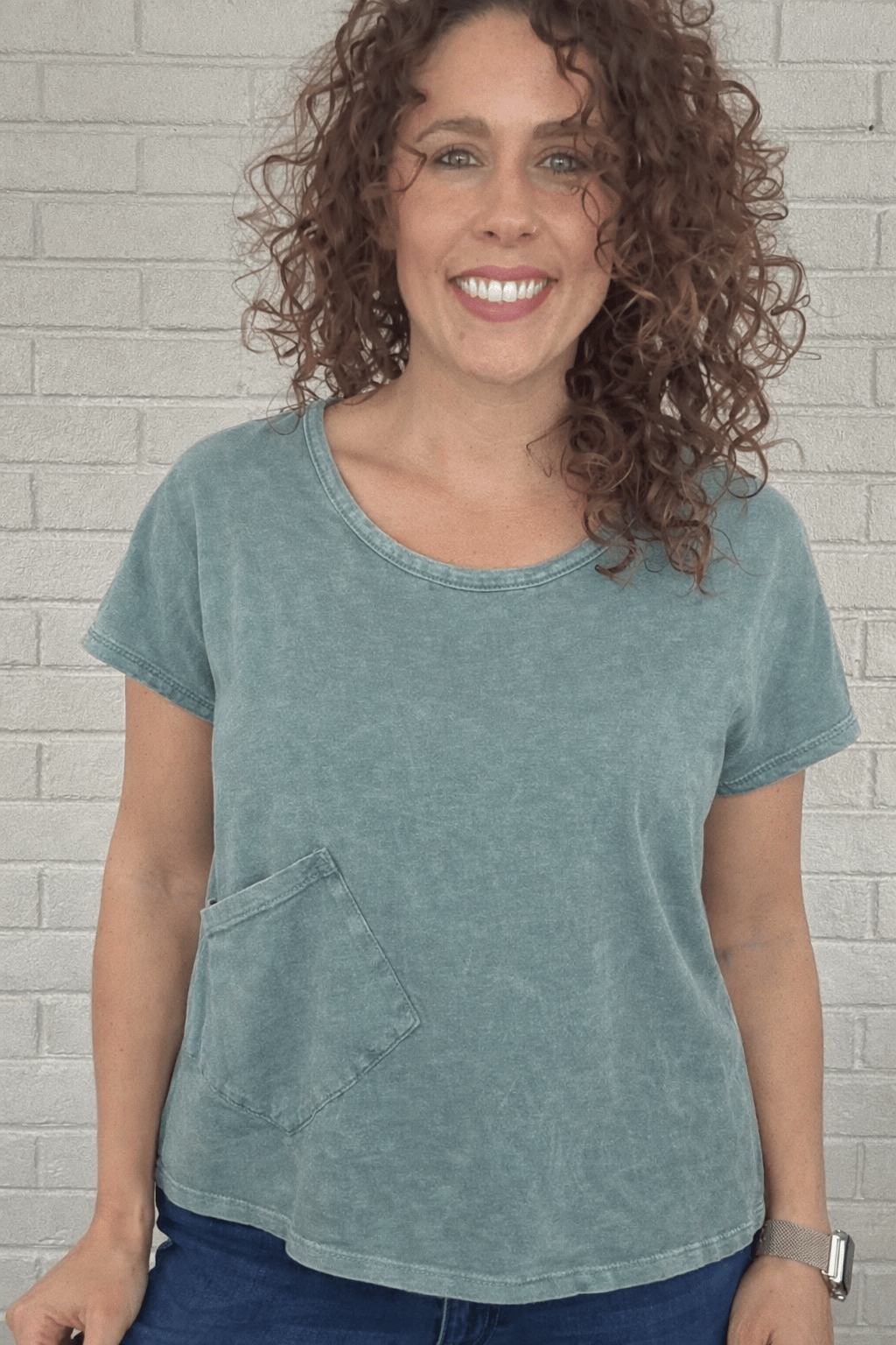 Cotton Lani Tees Cotton Lani Mineral Wash Cap Sleeve Hi-Low Pocket Tee - Multiple Colors 28207838 Cotton Lani Mineral Wash Cap Sleeve Hi-Low Pocket Tee - Multiple Colors