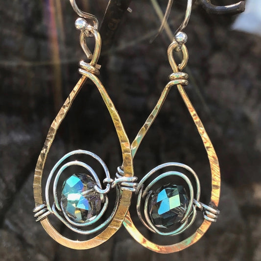 Art By Any Means Crystal Satellite Earrings