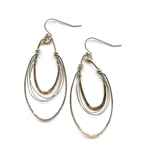 Art By Any Means Radio Style Oval Hoop Earrings