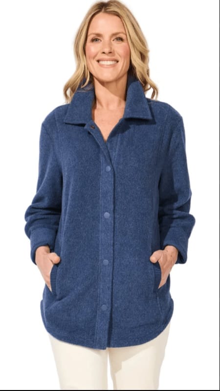 Escape by Habitat Tops Escape Plush Heather Fleece Trailside Shacket Escape Plush Heather Fleece Trailside Shacket