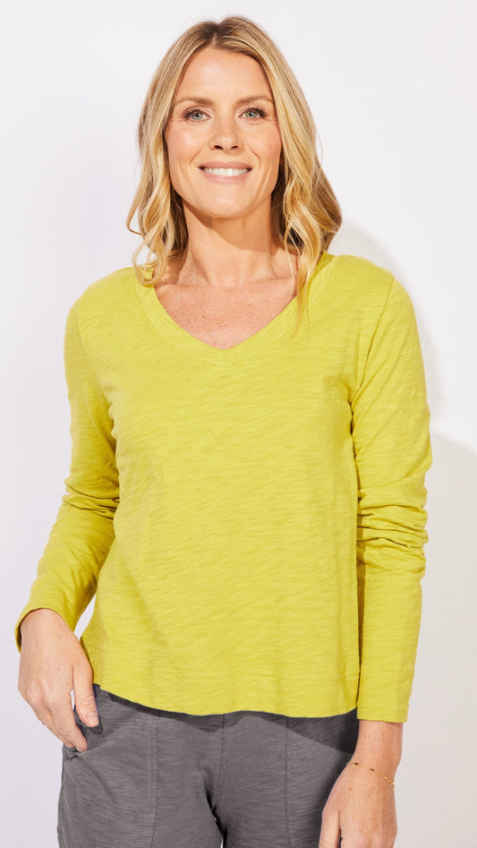 Escape by Habitat Tees Escape Cotton Slub V-Neck Tee - Multiple Colors 77051614 Escape Cotton Slub V-Neck Tee - Multiple Colors