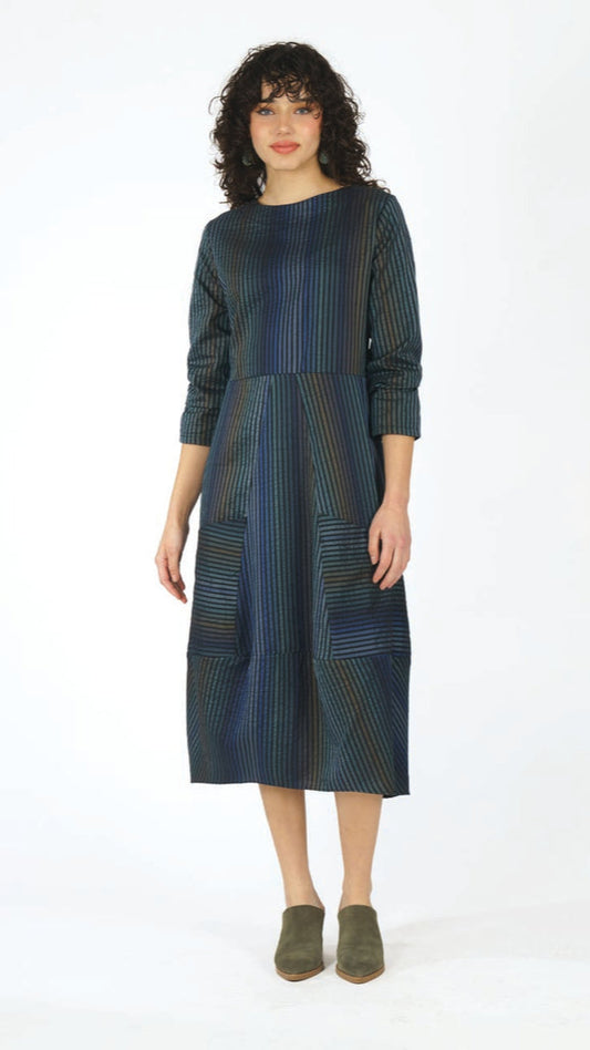 Niche Shimmer Stripe Dome Dress - Multiple Colors
