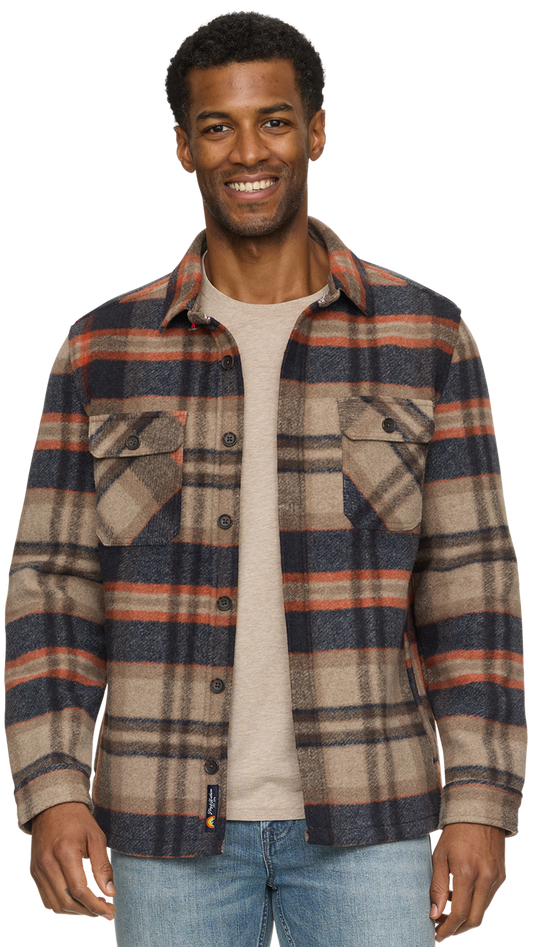 Flag & Anthem Midland Brushed Plaid Shirt Jacket