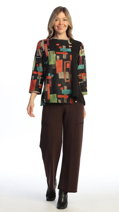 Jess & Jane Tunics Jess & Jane French Brushed Tunic with Button Accents Jess & Jane French Brushed Tunic with Button Accents