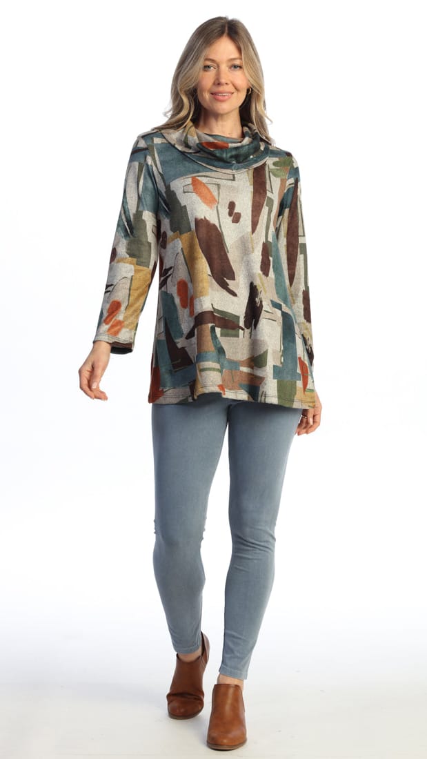 Jess & Jane Tunics Jess & Jane French Brushed Cowl Neck Tunic Jess & Jane French Brushed Cowl Neck Tunic