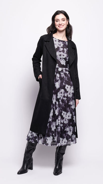 Foil Faux-Sure Trench Coat