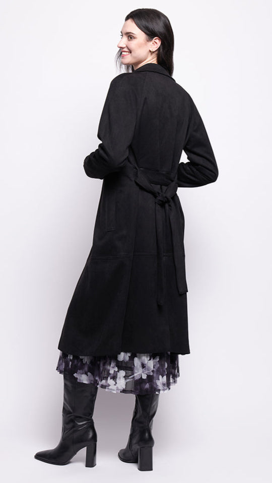 Foil Faux-Sure Trench Coat